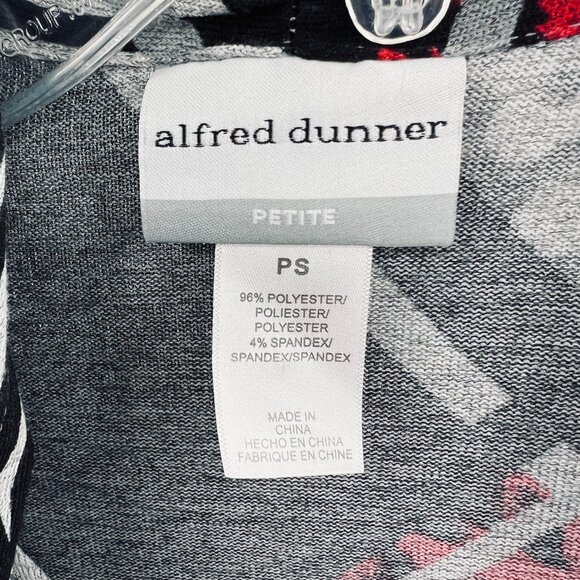 Alfred Dunner Women Top Small Petite Black Red Colorblock 2 Piece Layered Look - Picture 4 of 8